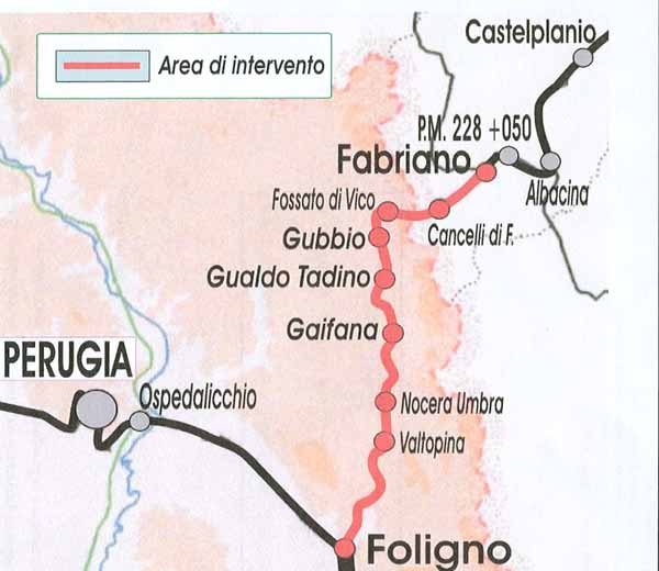 Orte Falconara: raddoppio Foligno-Fabriano